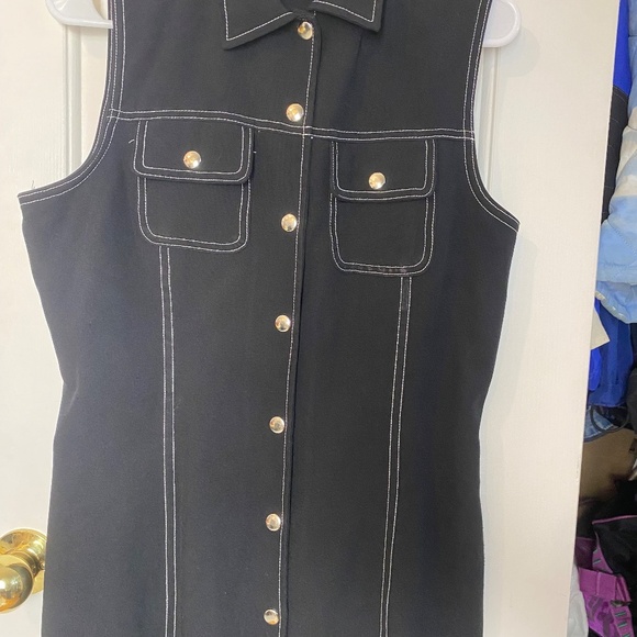 Jalate black long button up y2k amazing dress - Picture 7 of 7